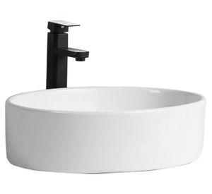 Lavamano sobreponer 50 cm loza blanco