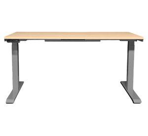 Escritorio eléctrico dual Cosmo natural/gris 160x70x71.5-120.5 cm
