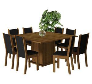Juego de comedor 8 sillas Clarice greco 77x136x136 cm