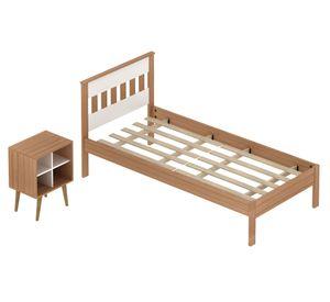 Marquesa Cama 1 plaza 196cm patas + velador Tecnomobili
