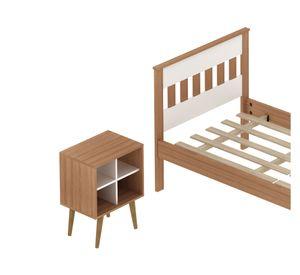 Marquesa Cama 1 plaza 196cm patas + velador Tecnomobili
