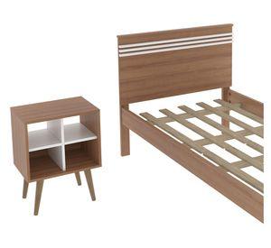 Marquesa Cama 1 plaza 195cm patas + velador Tecnomobili