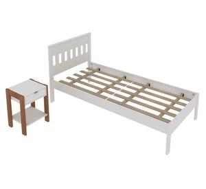 Marquesa Cama 1 plaza 196cm patas + velador Tecnomobili