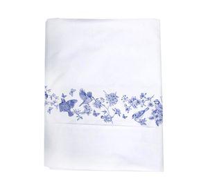 Juego de sábanas 1 plaza 200 hilos Porcelana blanco
