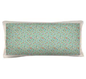Cojín decorativo Flowery linet crudo 70x35 cm