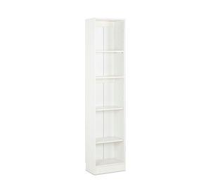 Librero Moscú blanco 4 repisas 180x40x25 cm