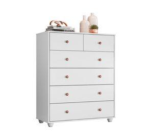 Cómoda 6 cajones Vittoria blanco 110x90x41 cm