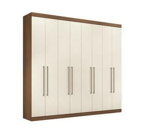 Clóset 8 puertas 4 cajones Master Vip off white/café 217.6x238.8x46.3 cm