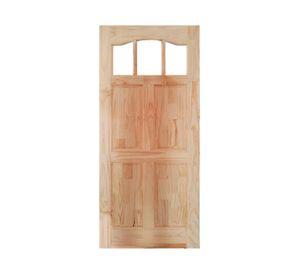Puerta Pino Radiata Emiliana 80x200 cm 3 vidrios Moldupanel