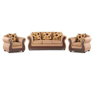 Juego de living 5 cuerpos Milano oro