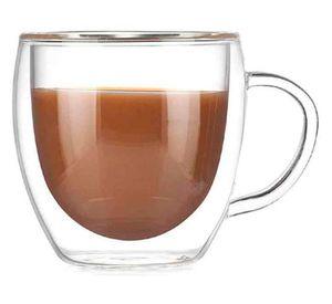 Set taza 250 ml borosilicato transparente 2 unidades