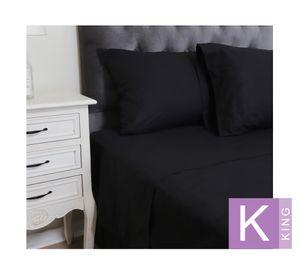 Sábanas king 144 Hilos AHSB-NGK negro
