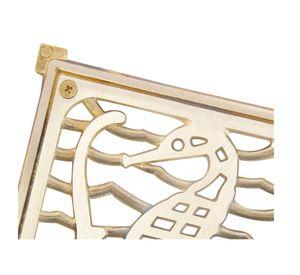 Rejilla pileta 140mm cuadrada bronce Poli