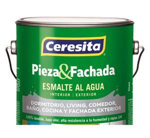 Esmalte al agua 1 galón pieza&fachada blanco satín ceresita
