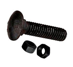 Perno Coche 3/8 x 2 1/2'' pavonado con tuerca 2 unidades Imporper