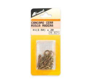 Cáncamo cerrado #5 3,7x30 mm zincado 6 unidades Mamut