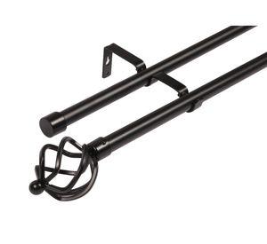 Barra extensible 120/210 cm piña negro Cotidiana