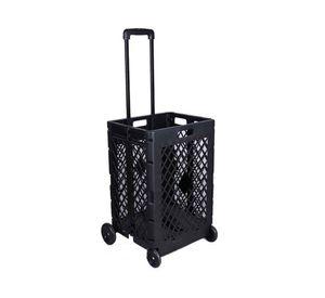 Carro de compras plegable Rejilla negro Cotidiana