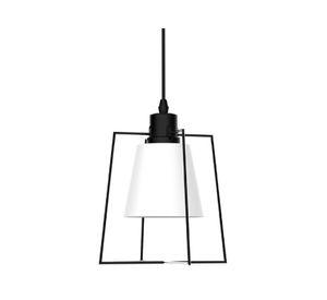 Lámpara colgar 1L E27 Egaleo negro/blanco Abitare