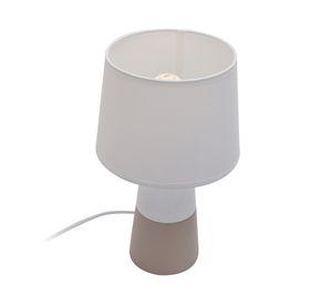 Lámpara sobremesa 1L E27 Block ecru/blanco