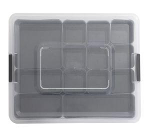Caja org plástica 4.8l 3 cestos interior
