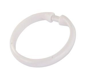 Set ganchos cortina 6x6 cm blanco 12 unidades