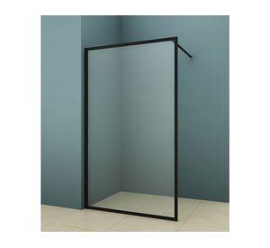 Mampara fija perfil negro matte 190x100x3.5 cm