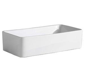 Lavamano sobreponer 47 cm loza blanco