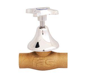 Llave paso embutido 1"HE cromo Fas