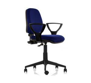 Silla de escritorio Rudy media azul Contatto