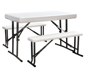 Set Mesa + 2 bancas