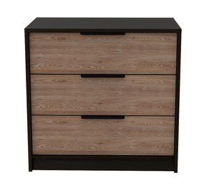Cómoda 3 cajones Kaia wengue/miel TuHome