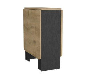 Mesa abatible Compact 78.6x60x149.2 cm wengué/macadamia
