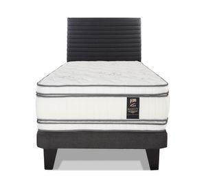 Cama europea Majesty 1.5 plazas + repaldo Mordern grafito