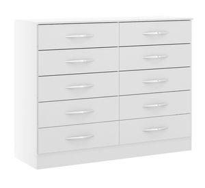 Cómoda 10cbl blanco 10 cajones