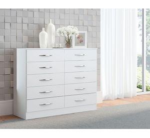 Cómoda 10cbl blanco 10 cajones
