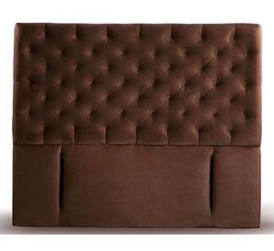 Respaldo King Brescia tela chocolate Latam Home