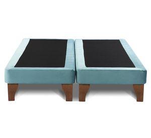 Base cama europea King base dividida Zen turquesa