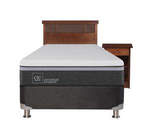 Box spring 1.5 plazas Ortopedic advance B5 + set New Dublin caramelo Cic