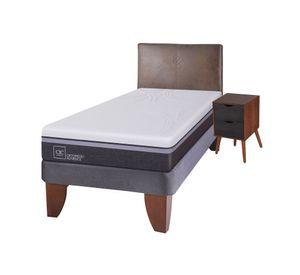 Cama europea 1,5 plazas Ortopedic Advance + set Baker caramelo/marrón Cic