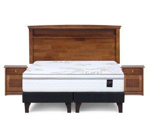 Cama europea 2 plazas Art 4 base dividida patas + set Rosen