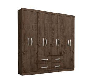Clóset 8 puertas 4 cajones tabaco 183x40x177 cm
