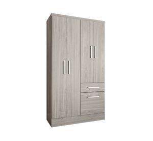 Clóset 4 puertas 1 cajón 1 zapatera crema 177x94x40 cm