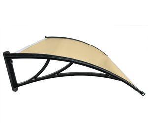 Alero listo protección policarbonato bronce Curvo 100x105 cm