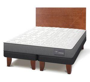 Cama europea 2 plazas Anatomic base dividida patas + respaldo Villarrica