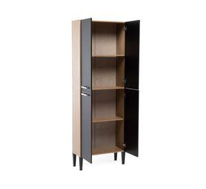 Kit cocina 4 módulos 9 puertas 1 cajón Arizona negro/oak