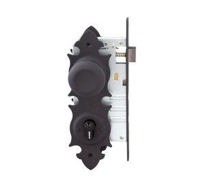 Cerradura embutir pomo acceso principal negro Oister