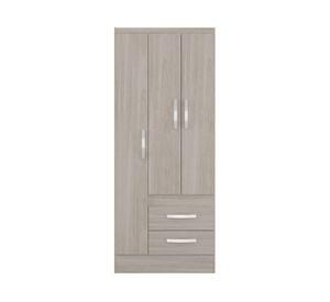 Clóset 3 puertas 2 cajones crema 183x75x45 cm