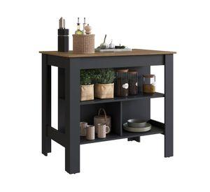 Isla de cocina Moveli negro miel