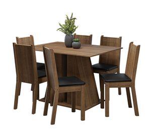 Juego de comedor 6 sillas Angelo Luz 78x90x120 cm